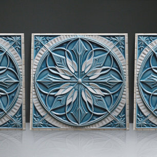 Faux-Relief-Blumen-Marokkanischer Fliesen-Heimdeko Fliese