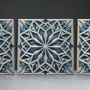 Faux-Relief-Blumen-Marokkanischer Fliesen-Heimdeko Fliese
