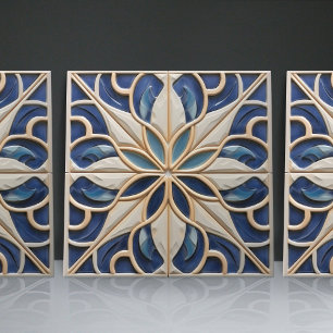 Faux-Relief-Blumen-Marokkanischer Fliesen-Heimdeko Fliese