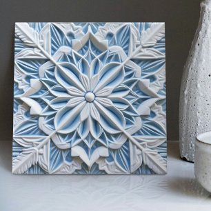 Faux-Relief-Blumen-Marokkanisches Fliesen-Homedeko Fliese