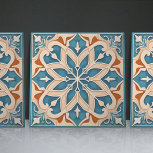 Faux-Relief-Blumen-Marokkanisches Fliesen-Homedeko Fliese