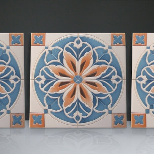 Faux-Relief-Blumen-Marokkanisches Fliesen-Homedeko Fliese