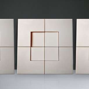 Faux-Relief-Glasur Weiße Minimalistische Heimdekor Fliese