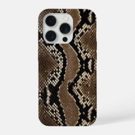 Faux Rock Python Snake Skin iPhone 15 Pro Hülle
