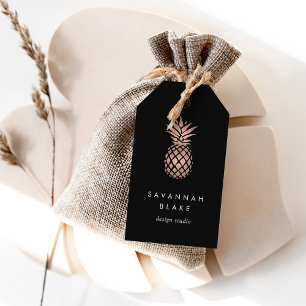 Faux Rose Gold Pineapple Geschenkanhänger