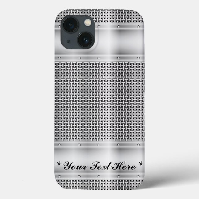 Faux-Silber-Metallmuster iPhone X Hülle (Rückseite)