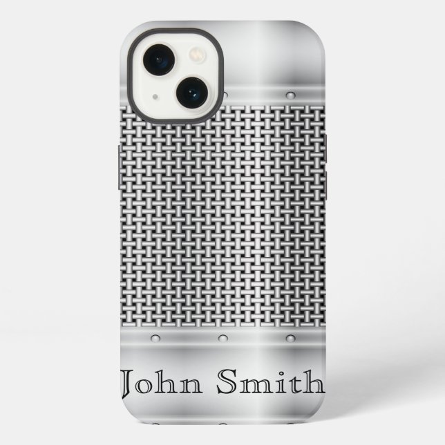 Faux-Silber-Metallmuster iPhone X Hülle iPhone 13 Hülle (Rückseite)