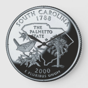 Faux South Carolina State Quarter Clock Große Wanduhr