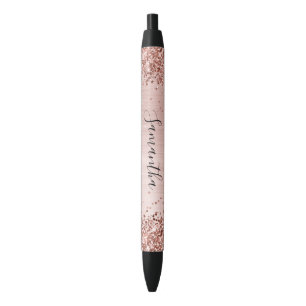 Faux Sparkly Rose Gold Glitter Blush Ombre Foil Kugelschreiber
