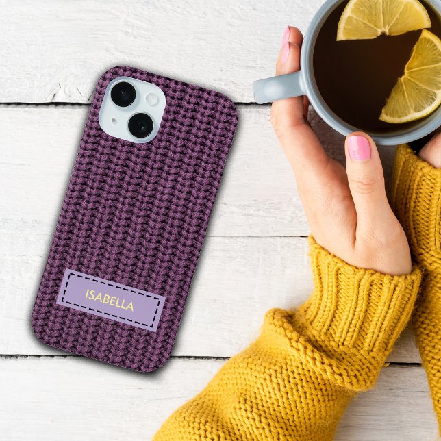 Faux Sweater Knit Custom Name Phone Cover (Von Creator hochgeladen)