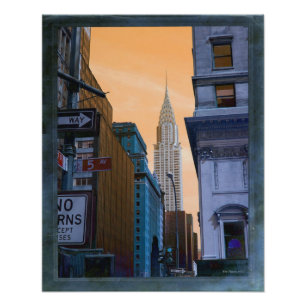 Faux-Vintage Chrysler Building Foto Druck