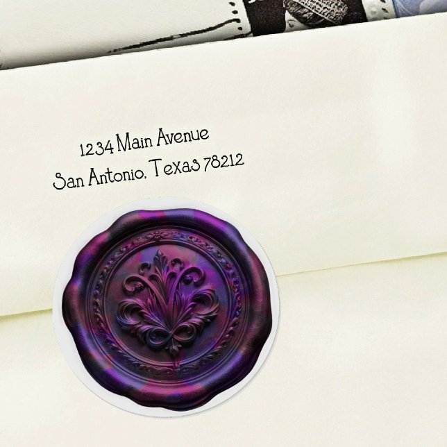 Faux Wax Envelope Seal Style 4 Purple 20 Sticker (Von Creator hochgeladen)