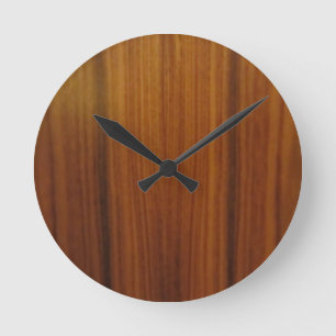 faux wood veneer runde wanduhr