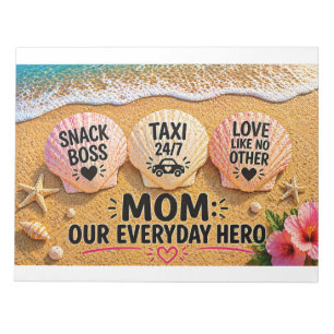 Faux Wrapped Canvas DruckLustiges Mama-Strand-Shir Notizblock