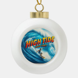 Faux Wrapped Canvas Print Keramik Kugel-Ornament