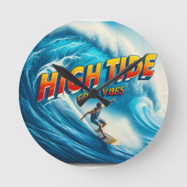 Faux Wrapped Canvas Print Runde Wanduhr