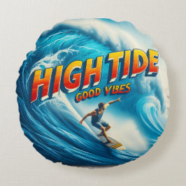 Faux Wrapped Canvas Print Rundes Kissen