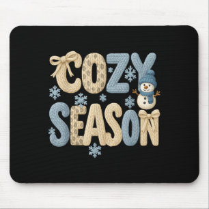 Faux-Yarn-Cozy-Saison Winter, Merry Bright Weihnac Mousepad