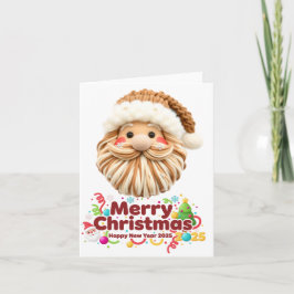 faux yarn pattern, notch-hook style, textured feiertagskarte