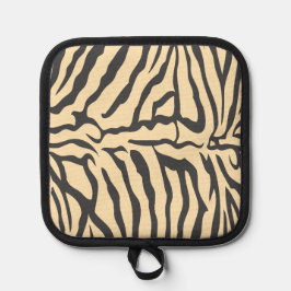 Faux Zebra Skin Oven Mitt Topflappen