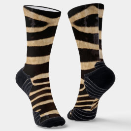 Faux Zebra Skin Socken