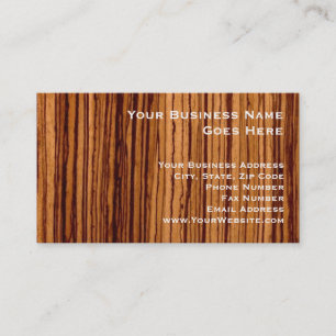 Faux-Zebrawood-Holzmaserung Executive Visitenkarte