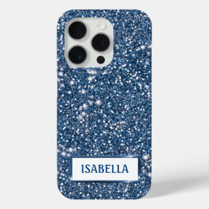 Fauxblaue Glittertextur-Optik mit individuellem Na Case-Mate iPhone Hülle