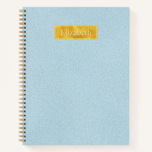 Fauxblaue Lederoptik mit Goldfolienbanner Notizbuch