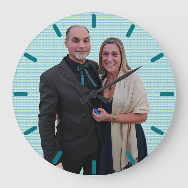 "Fave People" oder "Clock" Große Wanduhr (Vorderseite)