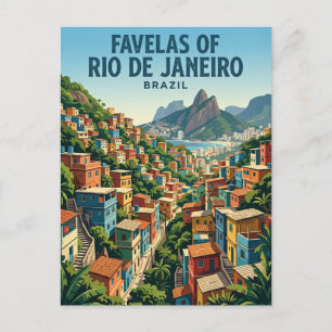 Favelas von Rio de Janeiro Brasilien Postkarte