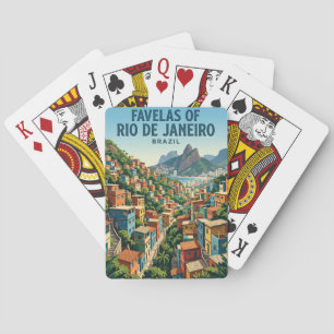 Favelas von Rio de Janeiro Brasilien Spielkarten
