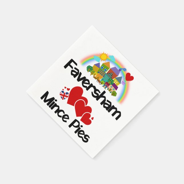 Faversham, Kent UK Lieben Mince Pies Serviette (Ecke)