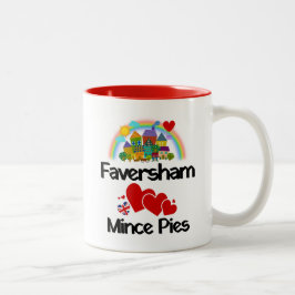 Faversham, Kent UK Lieben Mince Pies Zweifarbige Tasse