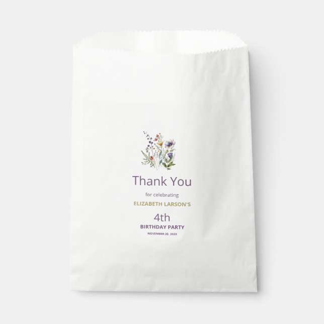 Favor Bags Geschenktütchen (Vorderseite)