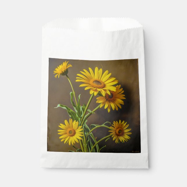 Favor Bags (Yellow Daisies) Geschenktütchen (Vorderseite)