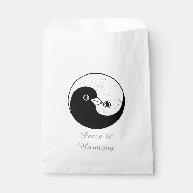 Favor Bags YinYang Dove Harmomy Geschenktütchen (Vorderseite)