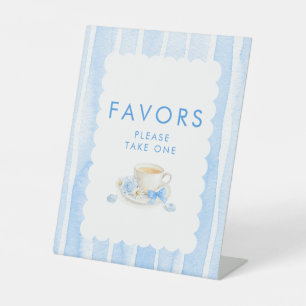 Favor Blaues Jungen-Baby-Party-Tischschild Sockelschild