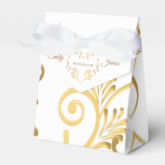 Favor Box-Fancy Gold Heart Geschenkschachtel
