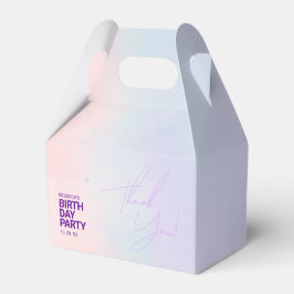 Favor Box für Gir's Geburtstagsparty | Rosa Elegan Geschenkschachtel