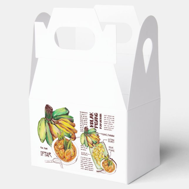 Favor Box Iftar Dish Kolak Banana Geschenkschachtel (Geöffnet)
