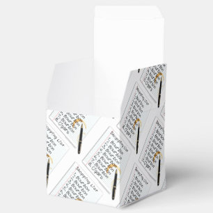 FAVOR BOXES - BOURBON LOVERS SHOPPPING LISTE GESCHENKSCHACHTEL