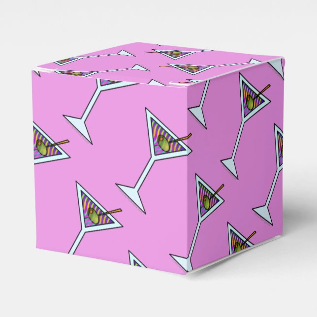 FAVOR BOXES - MARTINI-DESIGN GESCHENKSCHACHTEL (Vorderseite)