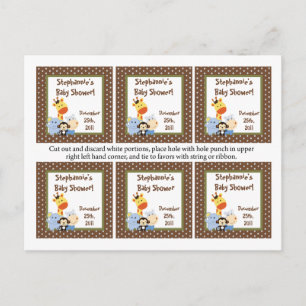 Favor Tags Jungle Tales Play Einladungspostkarte