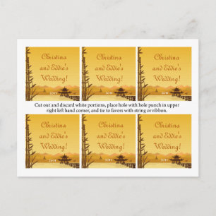Favor Tags Warm Sunset Postkarte