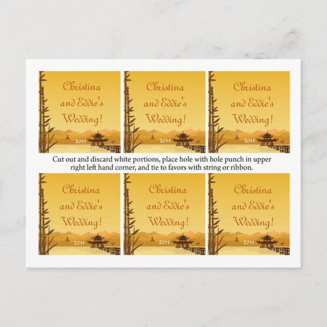 Favor Tags Warm Sunset Postkarte (Vorderseite)