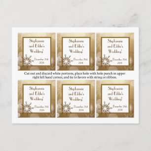 Favor Tags Weihnachts Kupfer Blur Feiertagspostkarte