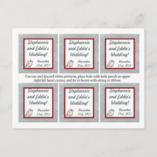 Favor Tags Weihnachtsbaum Feiertagspostkarte