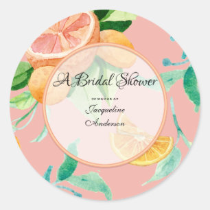 Favor Umschlag Aufkleber Citrus Wedding Brautparty