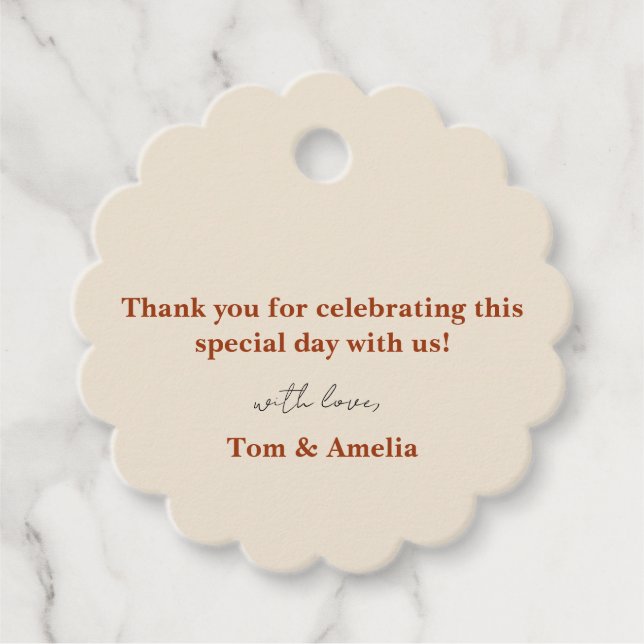 Favor Vielen Dank Tag Geschenkanhänger (Vorderseite)