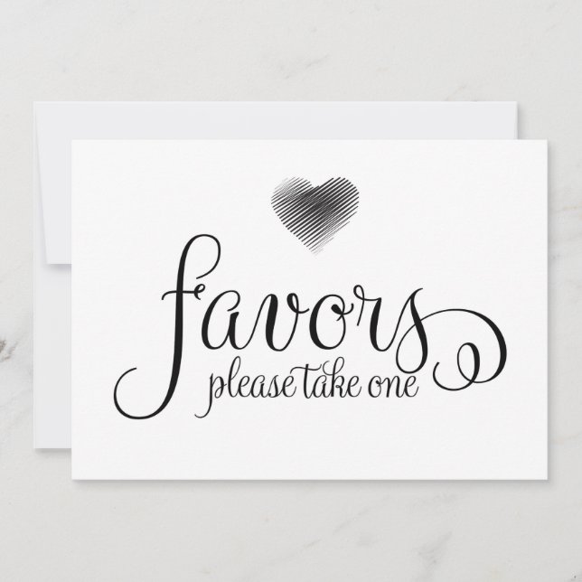 Favor Wedding Sign Einladung (Vorderseite)